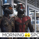 The Wasp and Ant-Man, looking concerned at something off-screen.